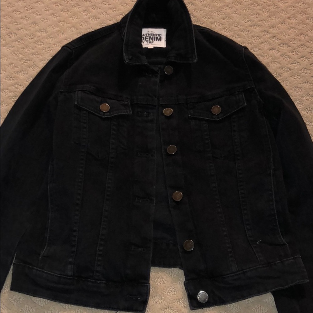 Black denim jacket